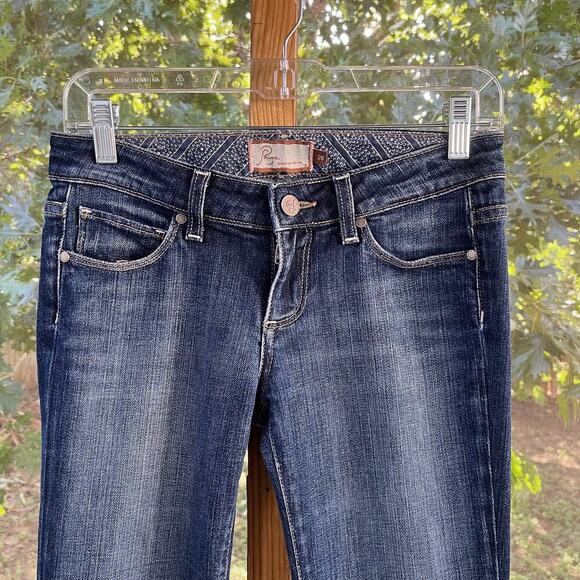 Paige Women's Laurel Canyon Boot Jeans Low Rise Medium Wash Size 26 - Picture 4 of 10